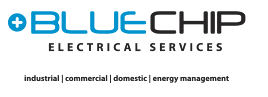 Bluechip electrical service logo logo